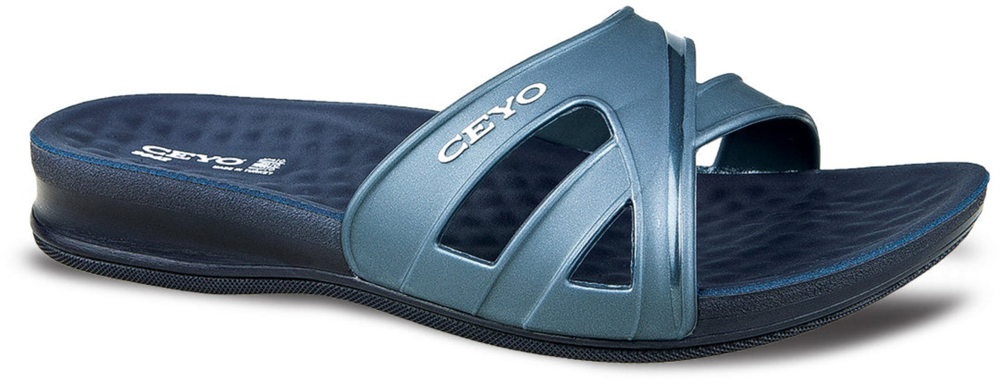 Ceyo Womens Slides 9942 in Blue