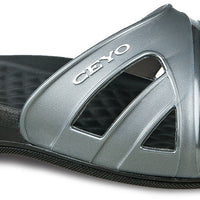 Ceyo Womens Slides 9942 in Silver and Black