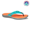 Ceyo Womens flip flop NEW-SPLASH-Z1 in Green and Orange